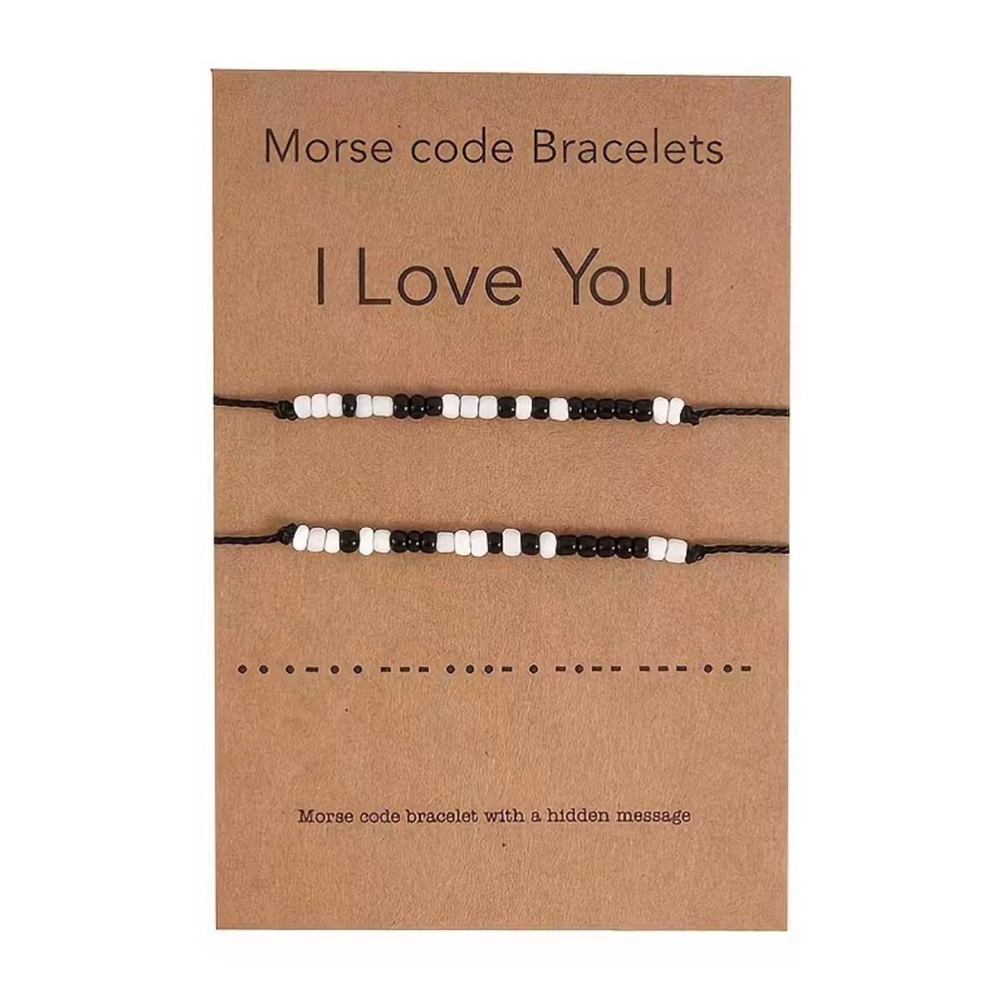 2 pc Morse Code “I LOVE YOU” Bracelets